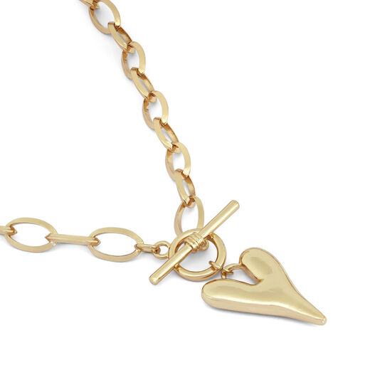 Chunky heart pendant necklace